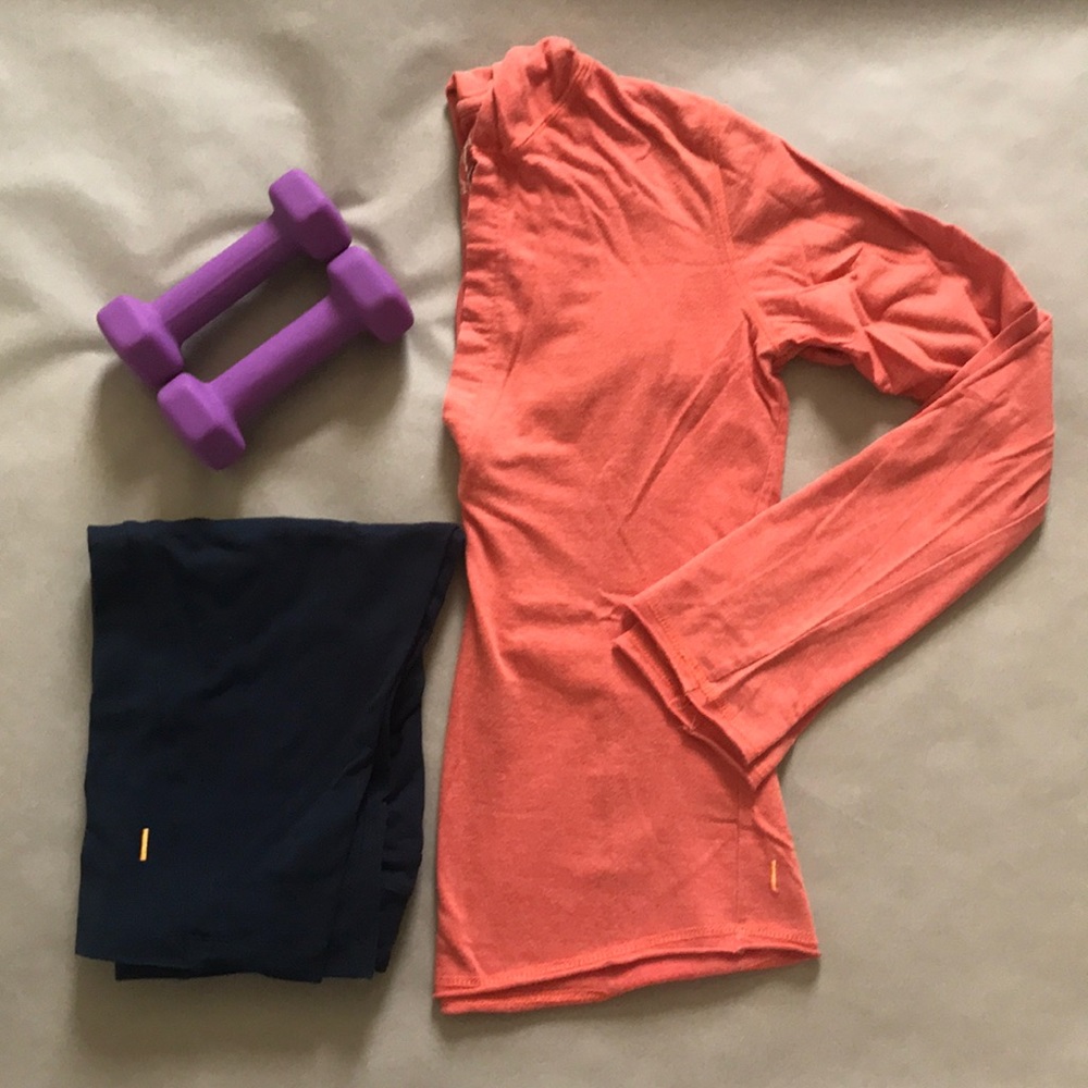 Lucy Orange V Neck Lightweight Pullover